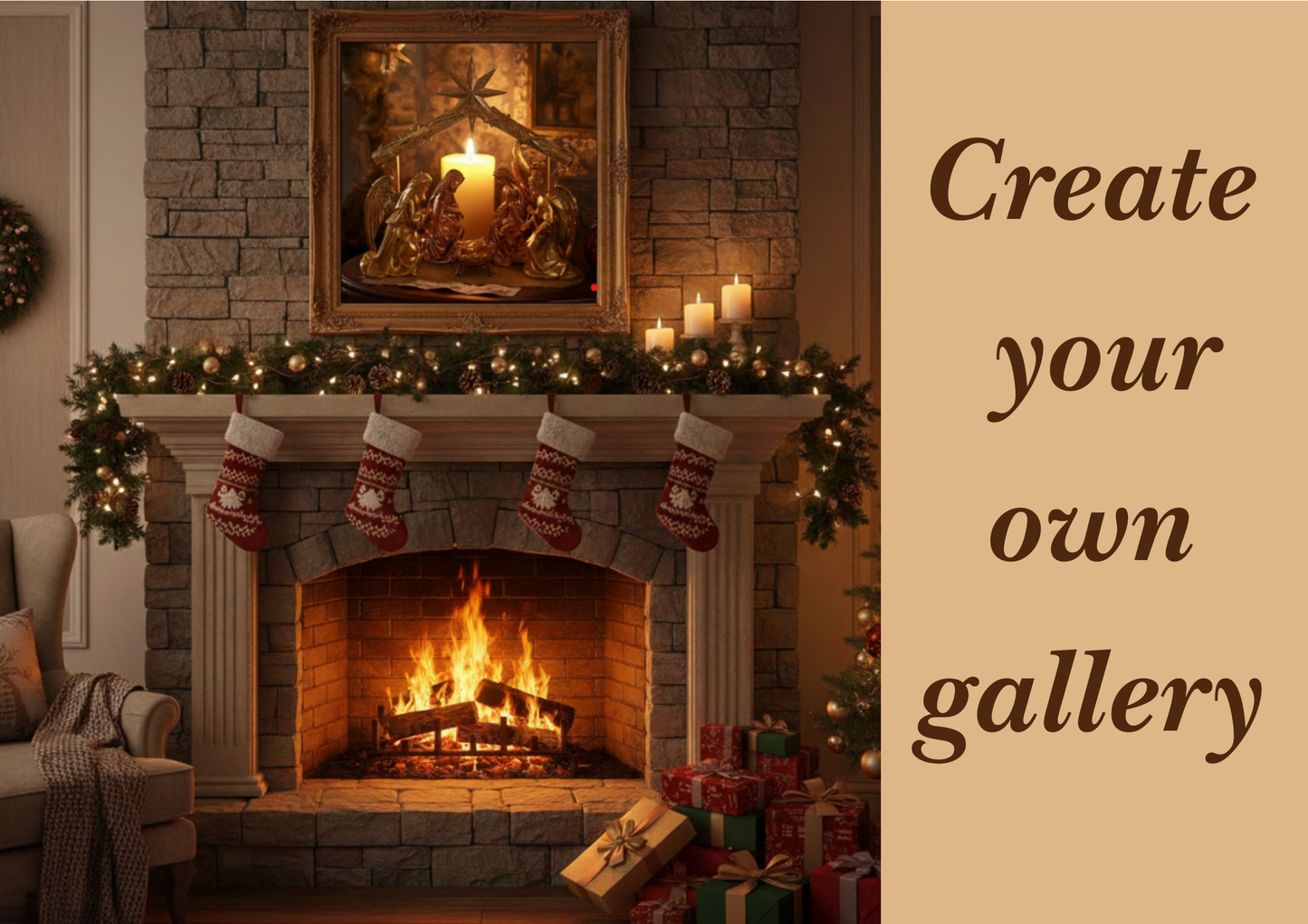 Warm Golden Holiday-ThePrintableCraftPaperr